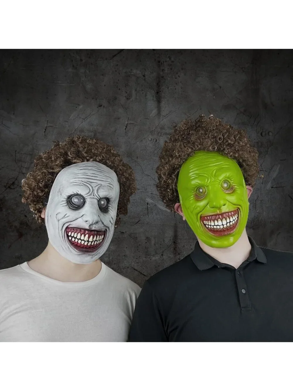 Halloween Natural Latex Smiling Demons Horror Scariest Creepy White Masks